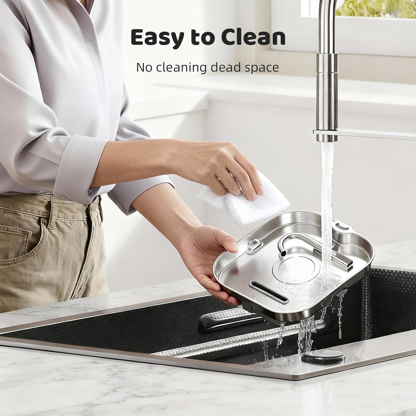 Cat Water Fountain Stainless Steel, 2.2L/74oz Pet Water Fountain for Cats Indoor, Ultra Quiet Cat Fountain for Cats and Small Animals, Cat Fountain for Drinking with 2 Filters & 2 Sponges