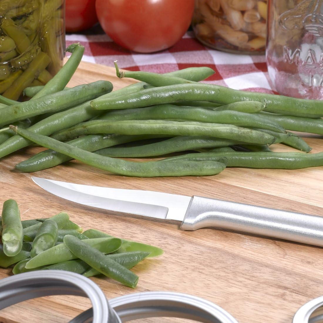Rada Cutlery 4-Piece Granny, Peeling, Regular, and Heavy Duty Paring Knife Set, Stainless Steel Blades, Silver Handle