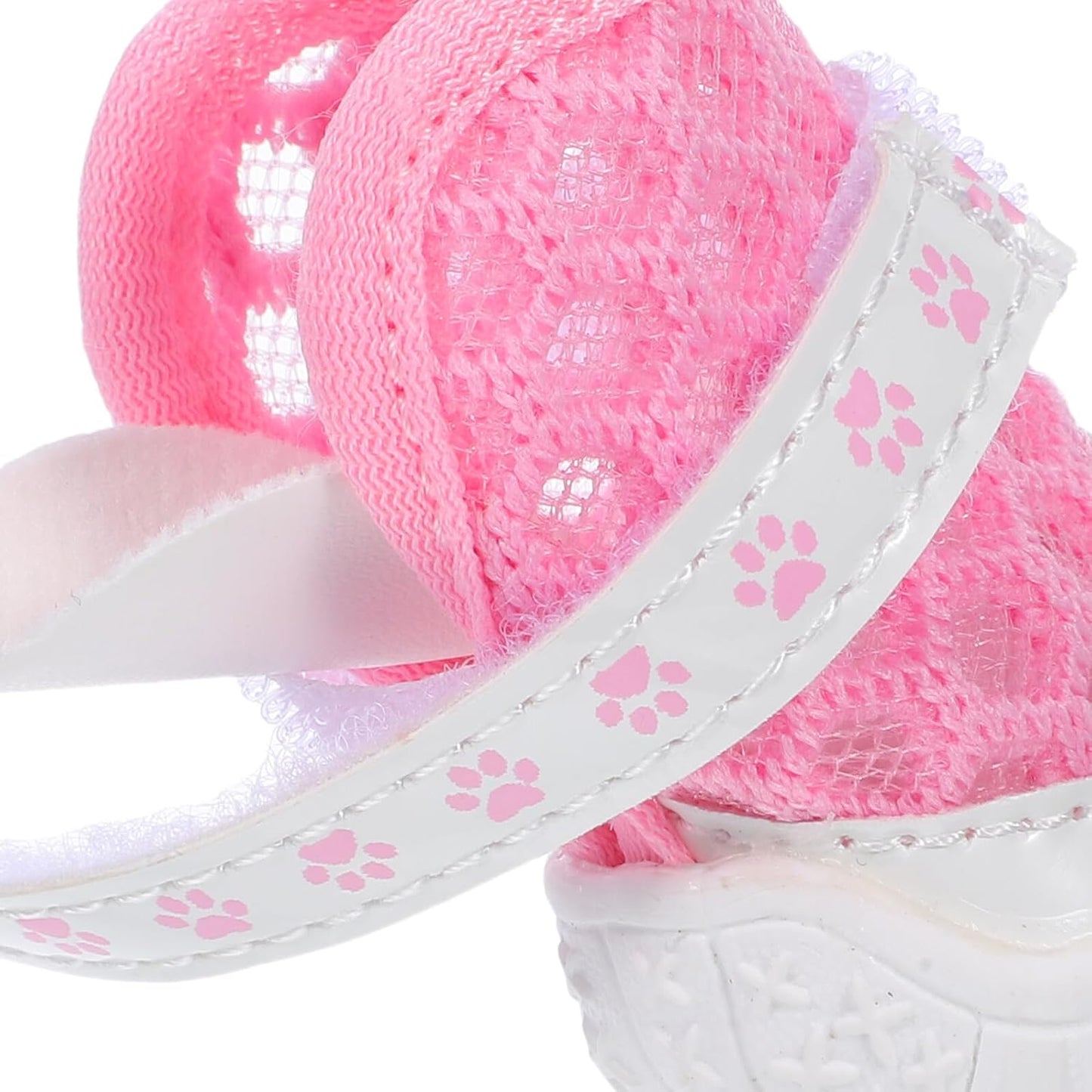 PRETYZOOM Dog Shoes Mesh Breathable Protective Booties for Small Dogs, Non-Slip Lightweight Paw Covers for Outdoor Walking, Hot Pavement and Hardwood Floor, Pink Size 2