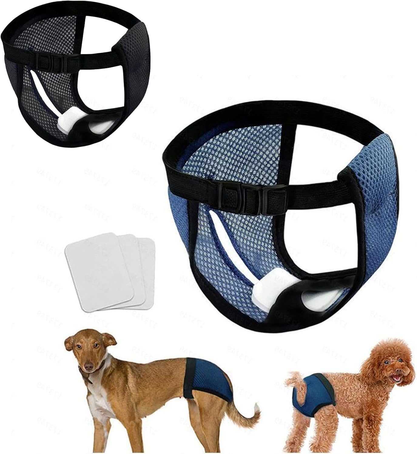 Breathable Dog Harassment Diaper Soft Adjustable Waistband Protective Pants Nappies for Pet Travel Camping Dog Heat Pants