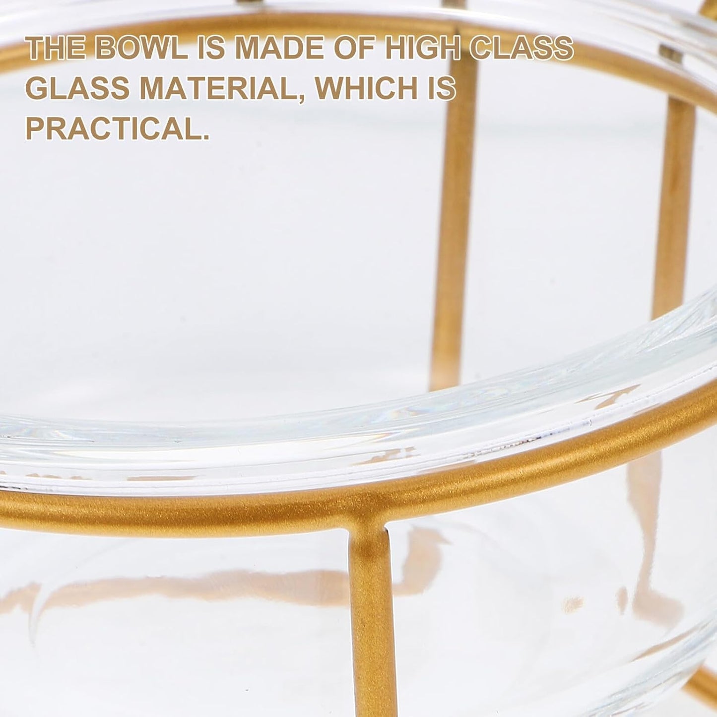 Milisten Glass Raised Cat Bowl with Neck Protection, Slant Design Pet Food and Water Feeder, Whisker-Friendly Tilted Feeding Dish for Cats, Single High Base Bowl for Indoor Use
