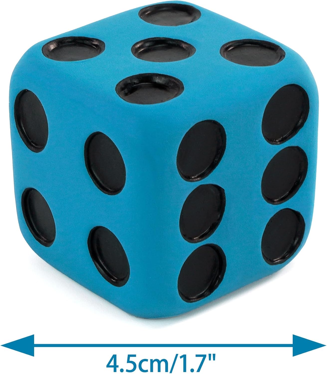 CHIWAVA 4 Pack 1.7" Squeaky Latex Dog Toys Dice Puppy Fetch Interactive Play for Small Dogs