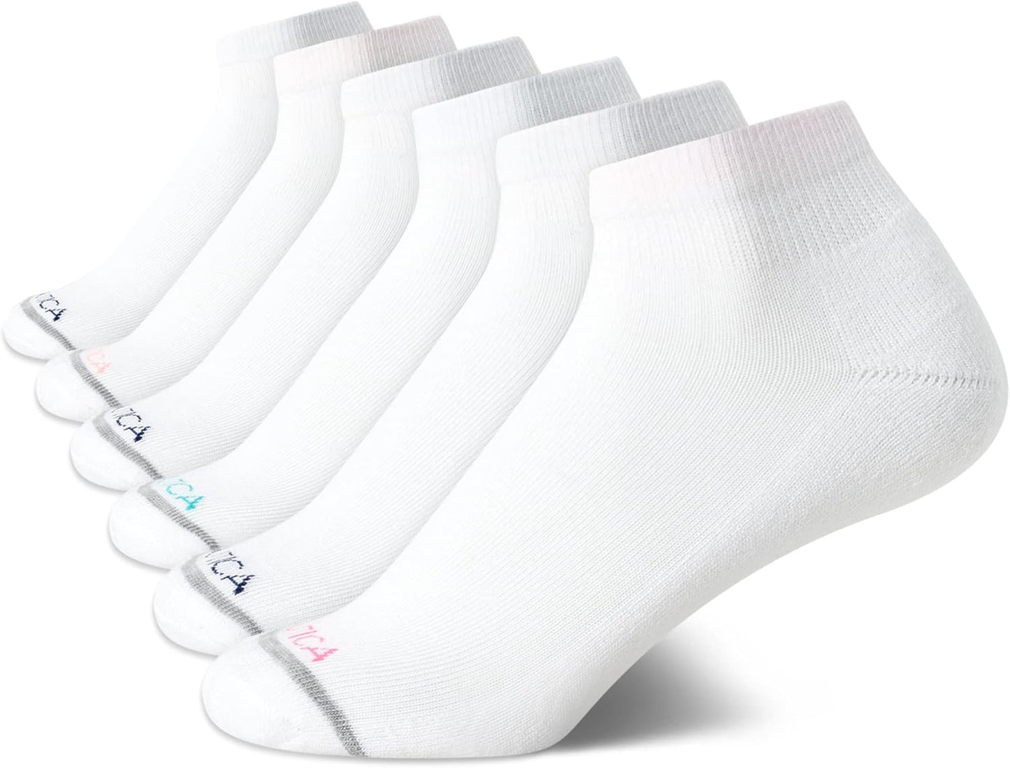 Nautica Womens Quarter Socks - 6 Pack Cushioned Moisture Wicking Athletic Quarter Socks for Women