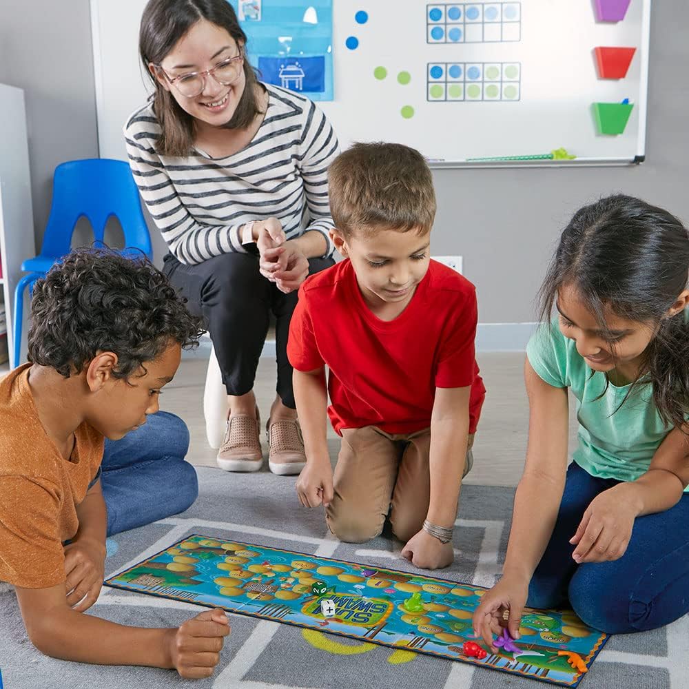 Learning Resources Sum Swamp Game Addition & Subtraction Board Game - Educational Homeschool, Elementary Math Classroom Must Haves, Kindergarten, Gifts for Kids, Numbers for Boys and Girls