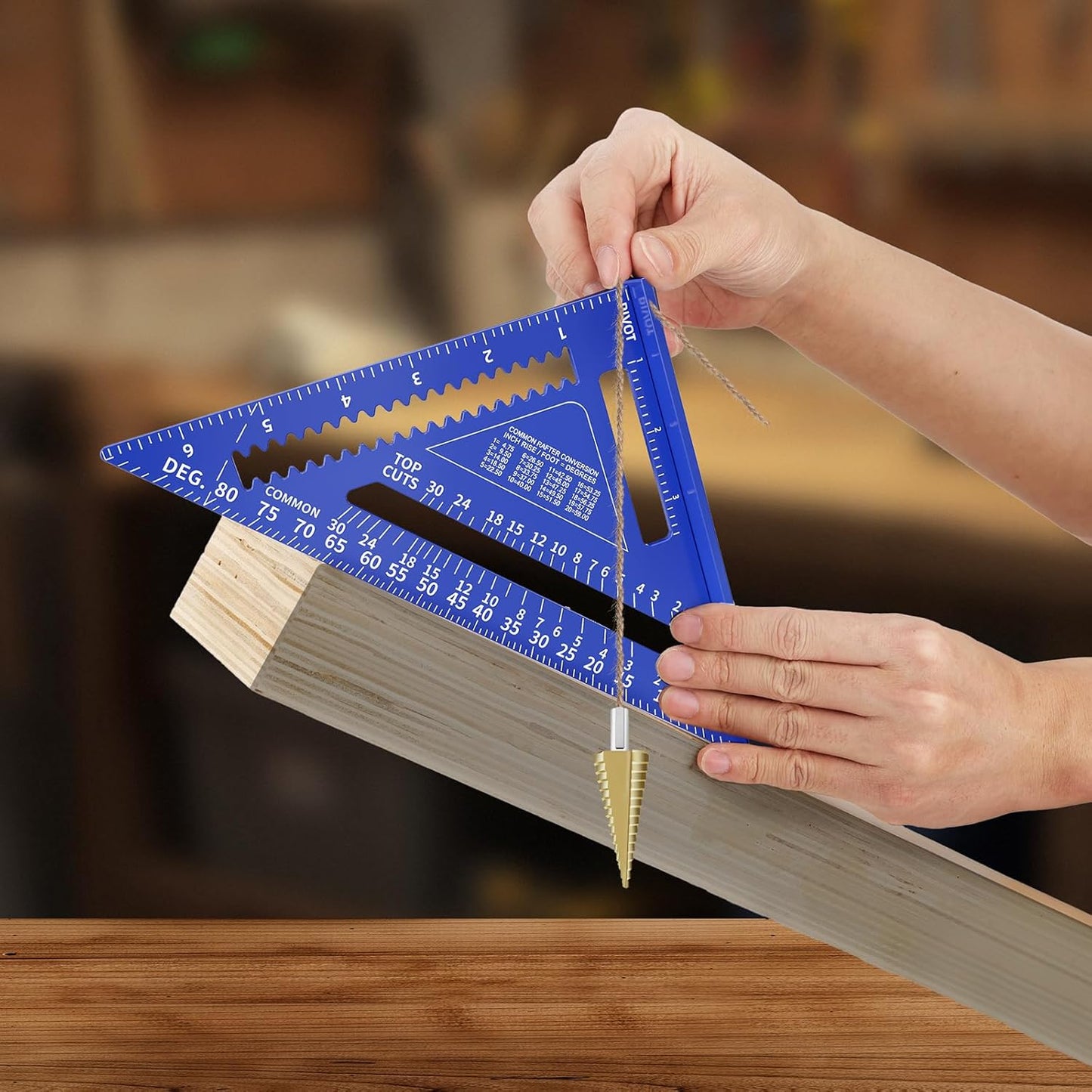 Combination Square Woodworking Ruler Tools, 7inch Carpenter Square Wood Working Tools and Accessories, 12inch Square Ruler, Includes 2-in-1 Carpentry Pencil, Protractor Angle Machinist Tool