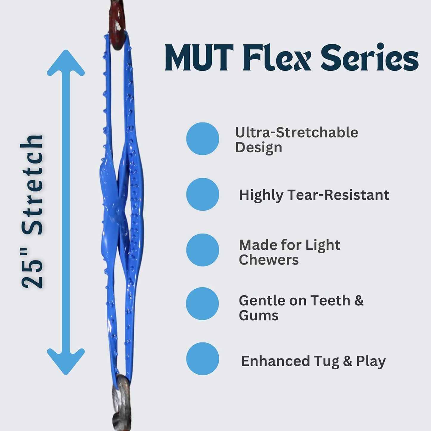 MUT Flex Flying Disc - Durable & Flexible Floating Dog Toy for Fetch, Tug, Treat Filling, FDA Compliant TPE, Made in USA, Medium/Large Dogs, Purple