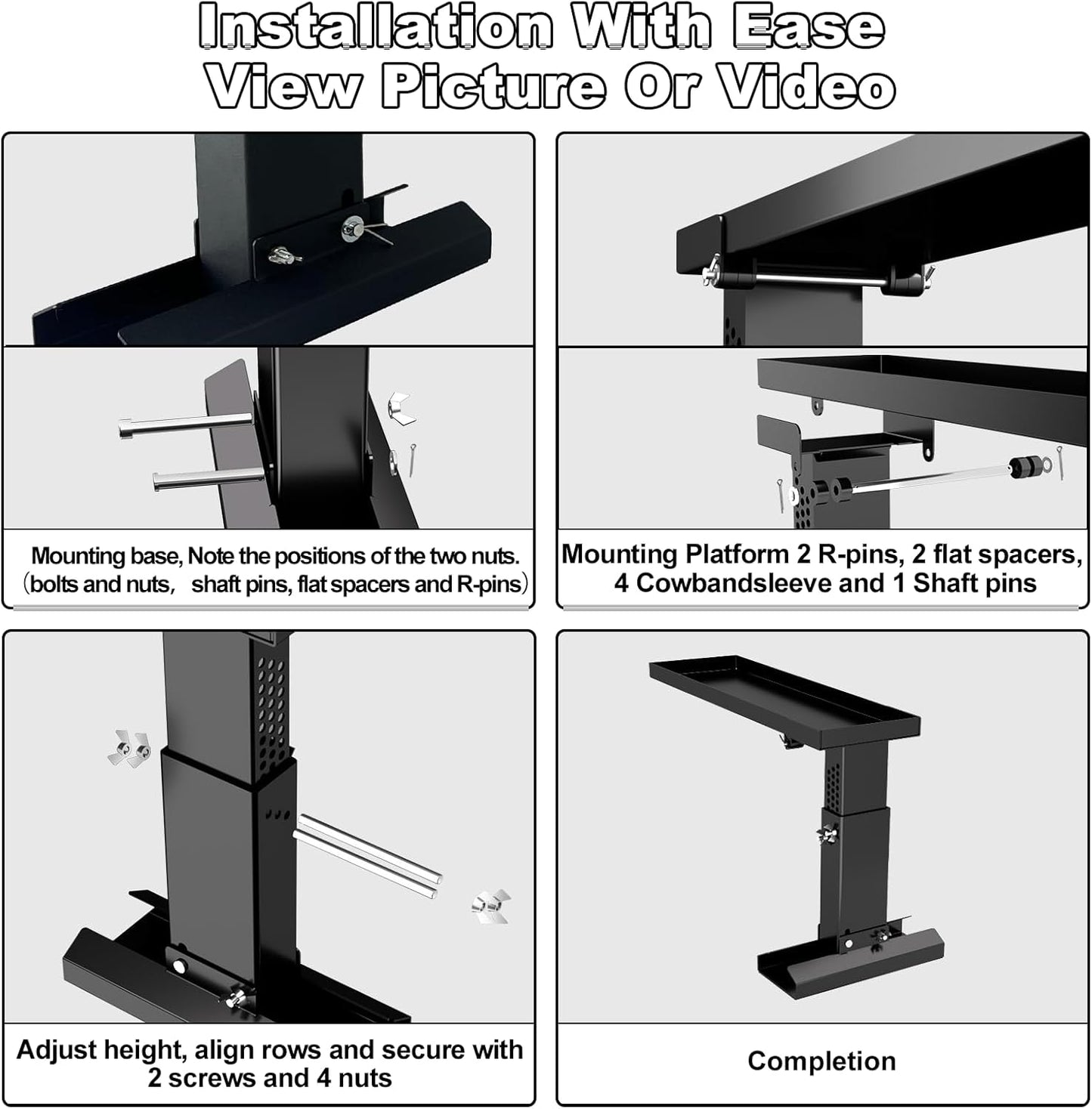 Foldable Ladder Extender for Stairs-Heavy-Duty Ladders Leveler-Adjustable 11.8-19.1" Height/Platform 23.7x7.5"/Non-Slip Mat-Ladder Extension Aide Stabilizer for Extension/Straight/Telescopic Ladders