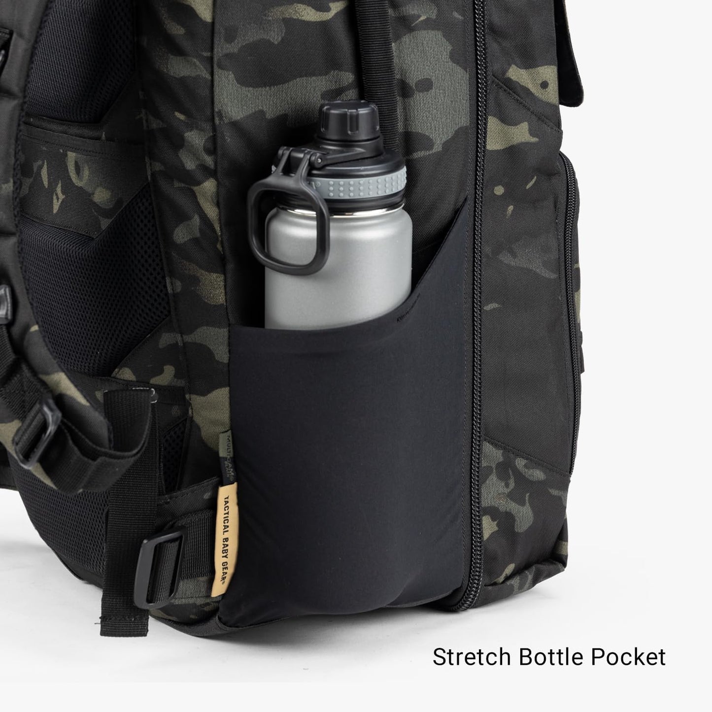 Tactical Baby Gear Everyday Tactical Diaper Bag Backpack for Dads – Includes Changing Mat, Stroller Straps, Built-In Wipes & Cooler Pouch (Multicam Black Everyday)