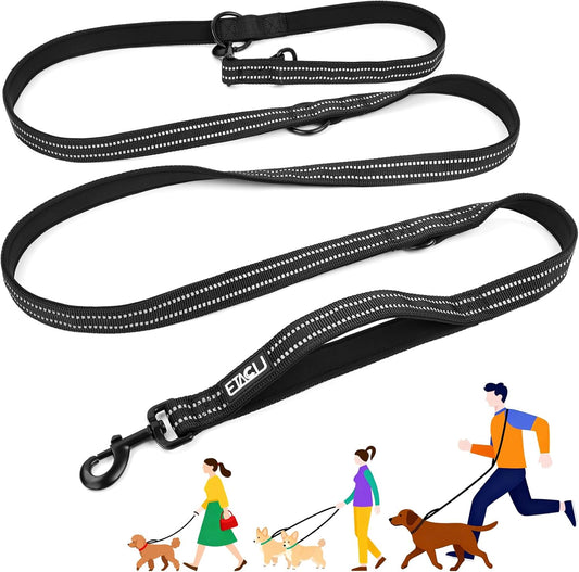 ETACCU Hands Free Dog Leash, Multifunctional Crossbody Dog Leash with Adjustable Length 6-9FT, Tangle Free Reflective Waist Leashs for Medium and Large Dogs
