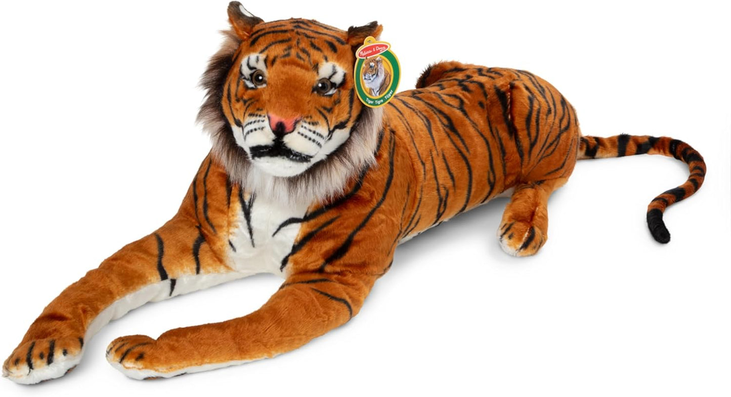 Melissa & Doug Giant Tiger - Lifelike Stuffed Animal (Over 5 feet Long)