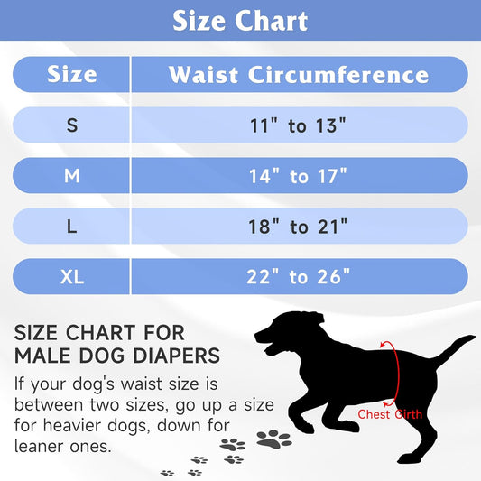 Washable Belly Bands for Male Dogs (Pack of 4), Dog Belly Band Male, Male Dog Diapers Reusable, Washable Dog Belly Wrap, Small