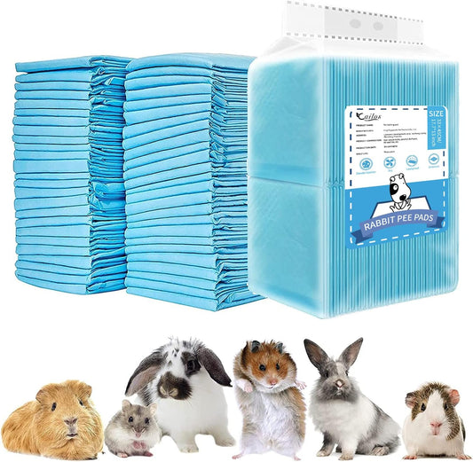 20 Pcs Rabbit Pee Pads, Disposable Super Absorbent Diaper, Pet Toilet/Potty Training Pads for Guinea Pigs, Hedgehog, Hamsters, Chinchillas, Cats, Dogs