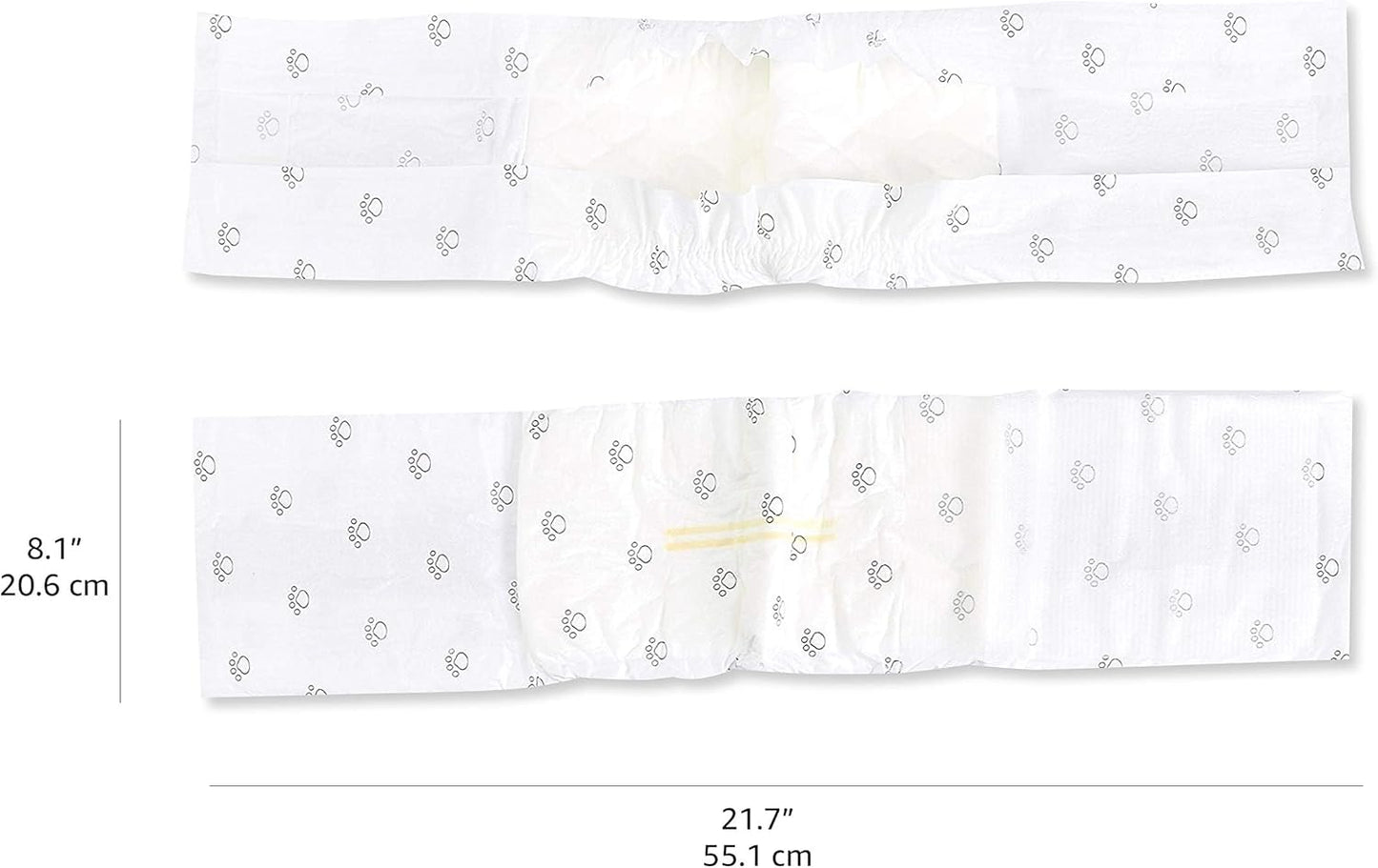 Amazon Basics Leak-Proof, Super Absorbent Male Dog Diapers with Wetness Indicator, Comfortable Design, Breathable Disposable Wrap, Secure Fit, Small, 30 Count