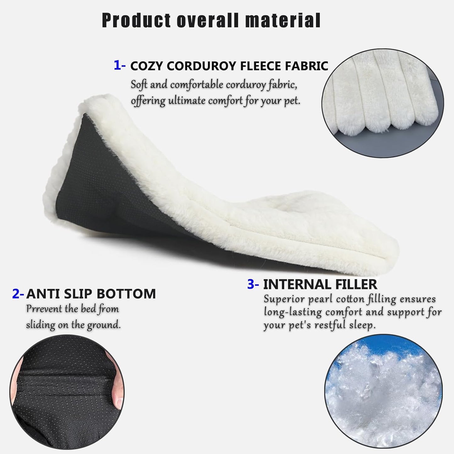 Pet Bed Extra Small 12 x 18 for Crate or Cage Fits Tiny Dogs And Indoor Cats With Rabbit,Washable XS Puppy Crate Bed Comfy Kennel Pad Anti-Slip Doggy Sleeping Mat Cushion for Mini Small Breeds,Cream