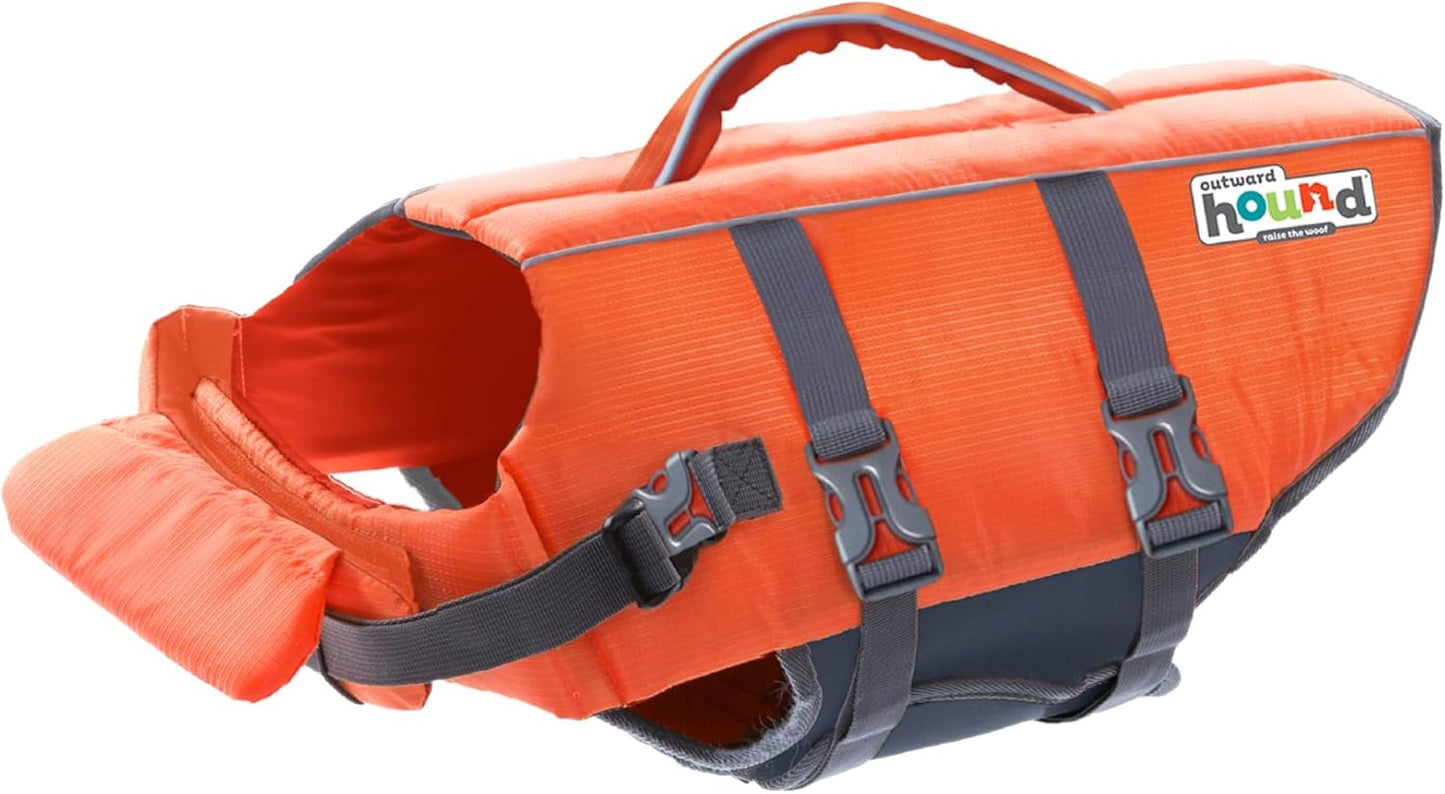 Outward Hound Granby Splash Orange Dog Life Jacket, Small
