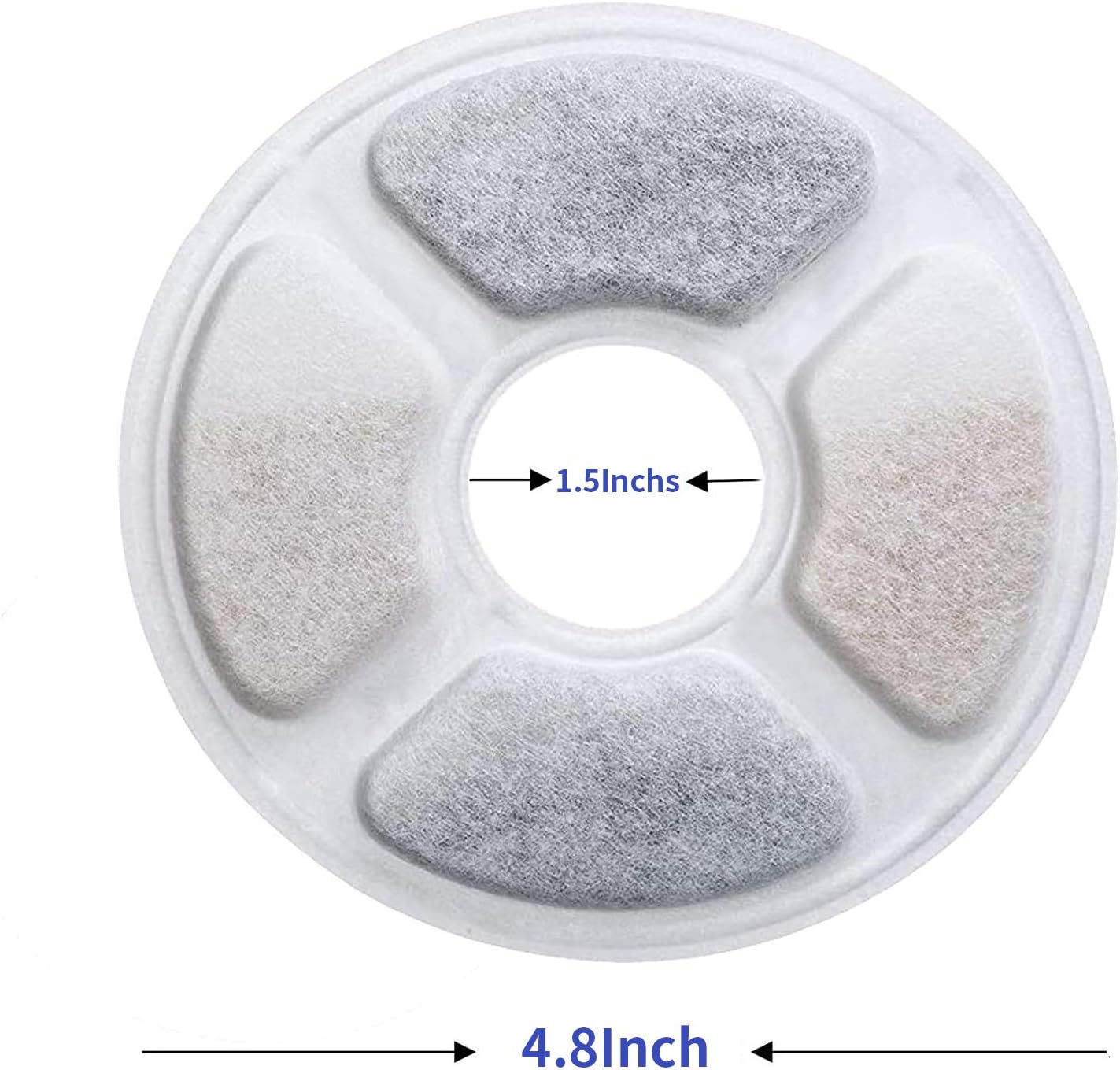 Replacement Filters for Pet Water Fountain - Activated carbon Filters for Cats and Dogs Automatic Water Dispenser (8 Pack)