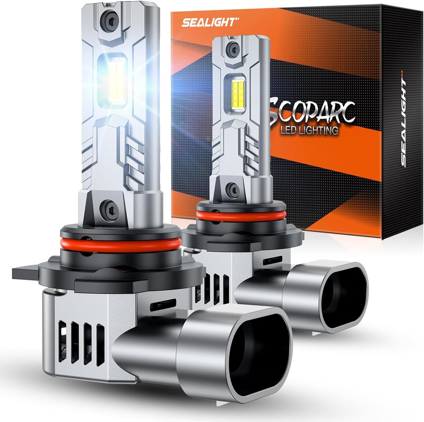 SEALIGHT 𝟗𝟎𝟏𝟐 Bulbs Brightest 50,000LM 6500K 9012 Bulbs With Cooling Fan Canbus Ready 70000+ Lifespan, Pack of 2