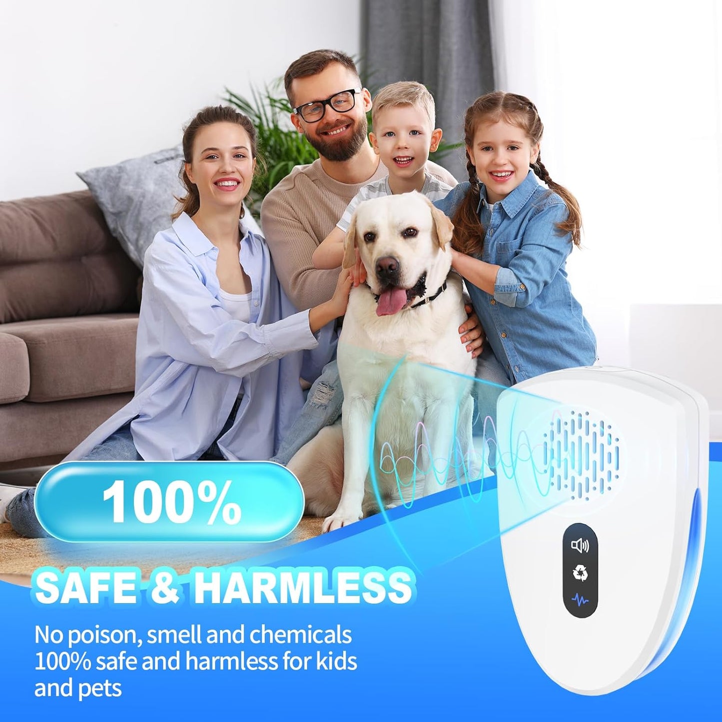 2026 Upgraded Ultrasonic Pest Control Repeller, Mouse Repellent Indoor for Spider Bug Roach Ant Mosquito Rat Mice Insect Deterrent, Mouse Rodent Repellent Ultrasonic Plug in, 3 Mode Switching, 2 Pack