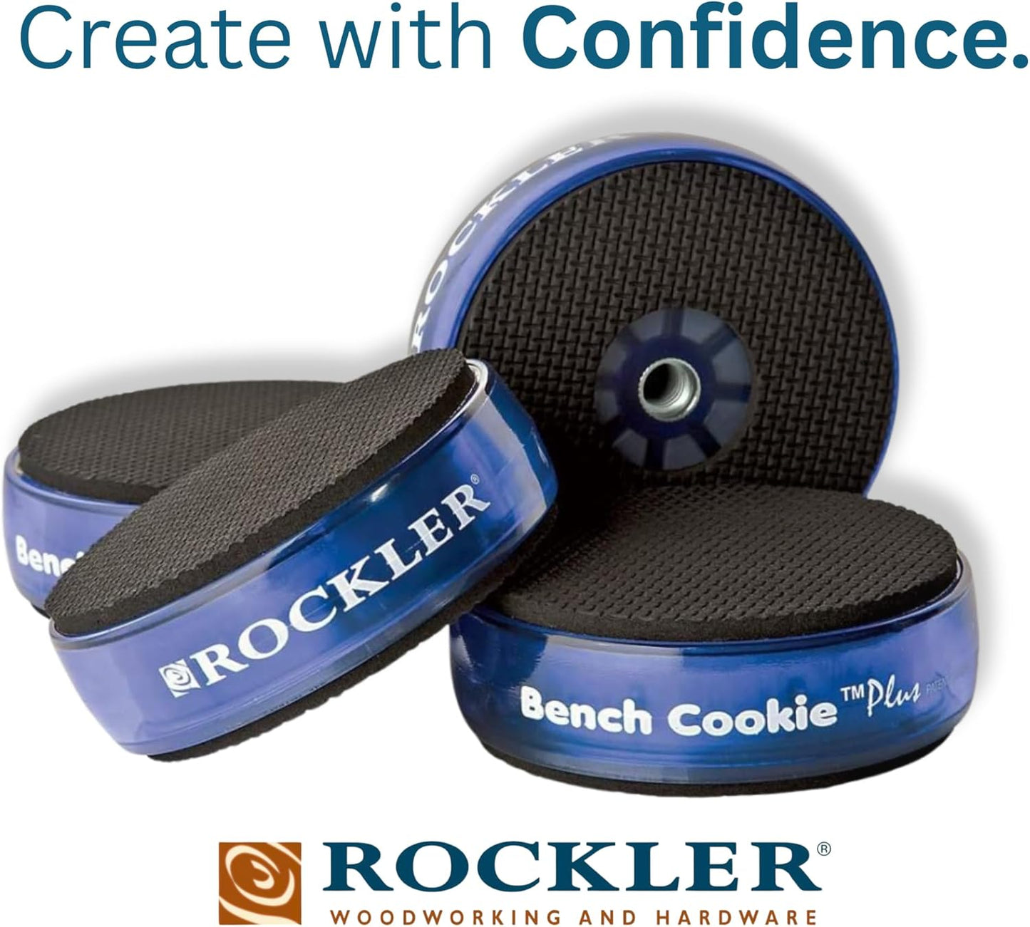 Rockler Work Bench Cookies Plus Work Grippers (4 Pack) – Rockler Bench Cookies Protect Workpiece from Scratches and Benchtop Debris - Woodworking Kit for Most Average-Sized Panels