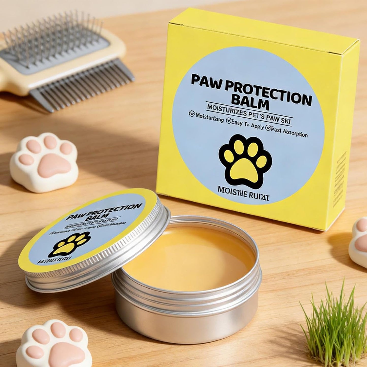 Dog Nose Balm - 50g Moisturizing Soothing Lick-Safe Cream Tool, Dry Snout Gear, Pet Puppy Bulldog Function, Feet Claw Wellness Category, Care Bath Home Outdoor Winter Travel Indoor