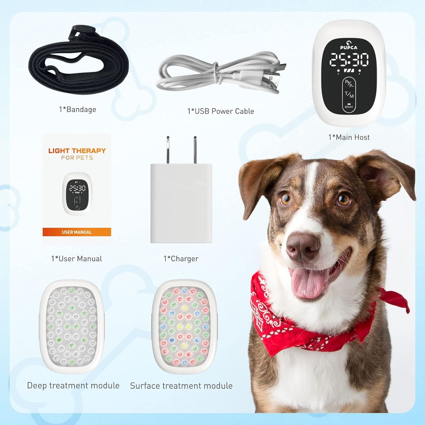 Red Light Therapy for Dogs, Cold Laser Therapy for Pets, Dual Treatment Heads for Joint Discomfort Relief, Muscle Recovery & Skin Care