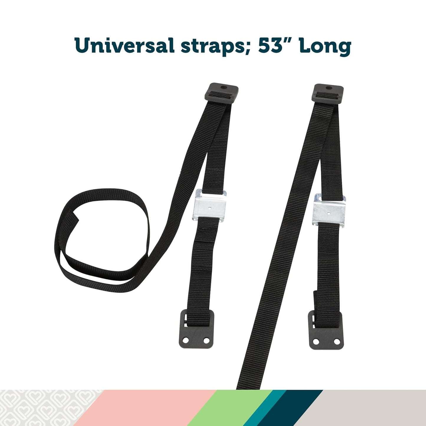 Safety 1st TV & Furniture Safety Straps, Black, 2‑Pack, Screws Included