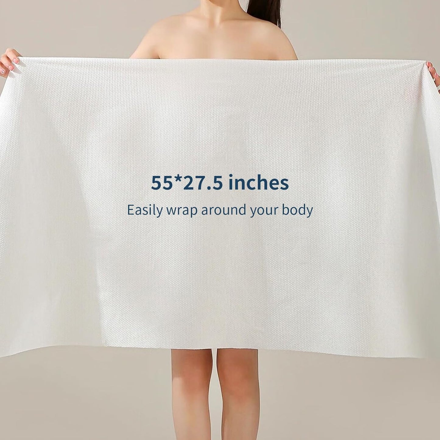 10 Pack Disposable Bath Towels Durable Large Portable Thicken Camping Towels for Travel Hotel Business Trip Swimming Pet Towels Sauna Spa Hot Spring Water Play 55''X27.5''