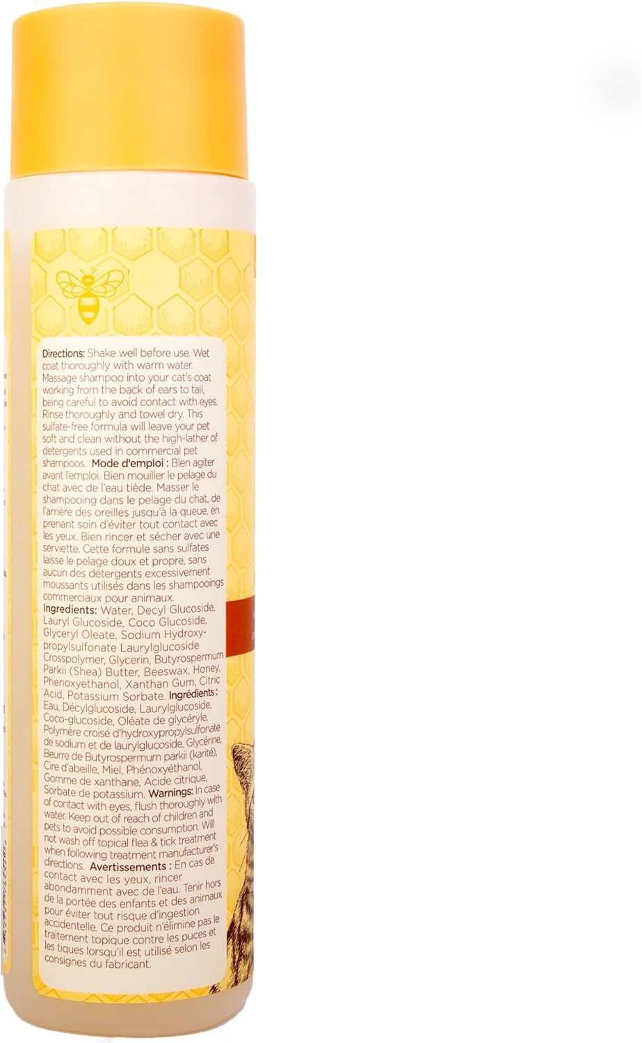 Burt’s Bees for Pets Hypoallergenic Cat Shampoo with Shea Butter and Honey, Gentle Kitten Shampoo for Indoor Cats with Dry or Sensitive Skin, Cat Bathing Supplies, 10 Fl Oz