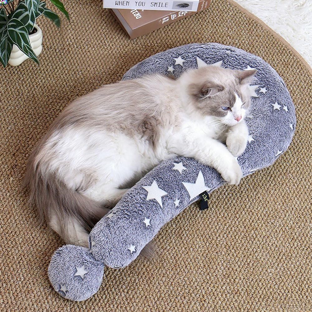 Dog Pillows, 2pcs Pillowcase, Washable Dog Pillow, Side Zip with Replaceable Pillowcase, Glow in The Dark Cat Calming Pillow, Cozy Neck Support for Deep Sleep (M)