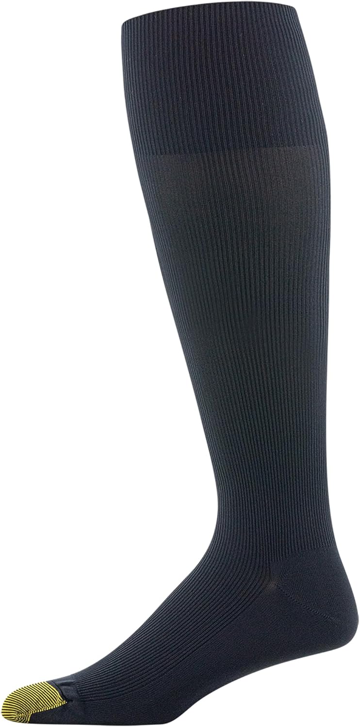 GOLDTOE Men's Metropolitan Over-The-Calf Dress Socks, 3-Pairs