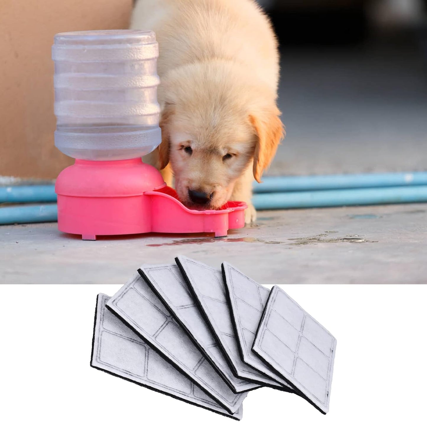 Pilipane 12Pcs Pet Water Fountain Filter, 5 55x3 27x0 20in Rectangular Cat Fountains Filters, Cat Dog Water Fountain Filters Fit for Drinkwell, Activated Carbon Cat Fountain Filter