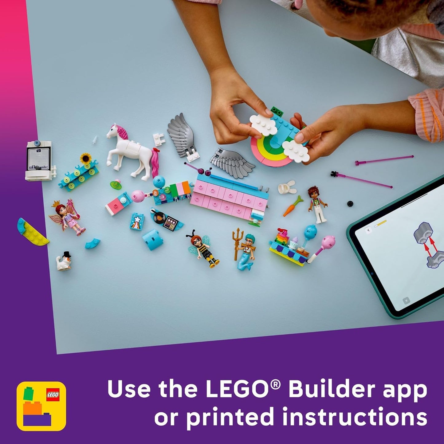 LEGO Friends Costume Party with Unicorn & Fairy Pretend Play Building Toy - Interactive Storytelling Playset with Cat and Unicorn Toys - Creative Birthday Gift Idea for Girls & Boys, 6+ - 42661