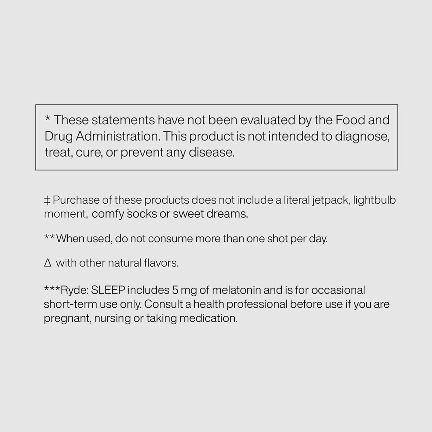 Ryde: SLEEP | 2oz Sleep Shot for Occasional Use | Melatonin, GABA, L-Theanine & Chamomile | Blackberry Natural Flavor | Sugar-Free, Zero Calories, Vegan | Manufactured in USA (8 Pack)