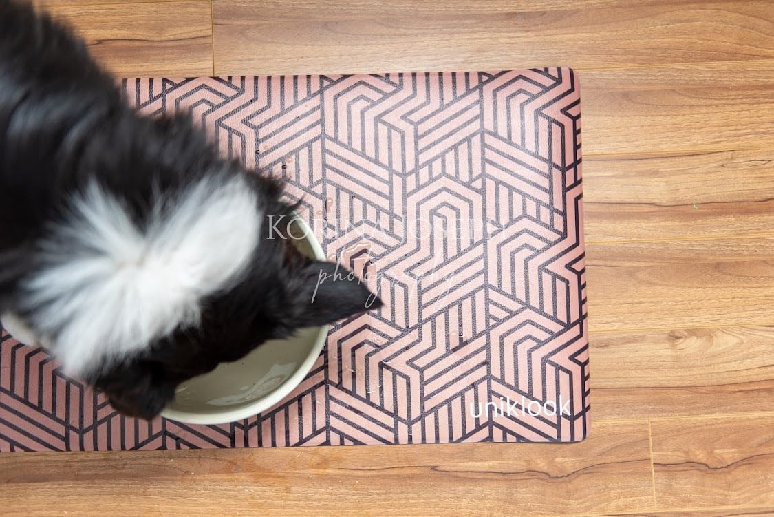 Dog Food Mat - Dog Bowl Mat - Pet Food Mat - Dog Mat for Food and Water - Dog Feeding Mat - Dog Water Bowl Mat - Waterproof Dog Water Mat - UnikLook