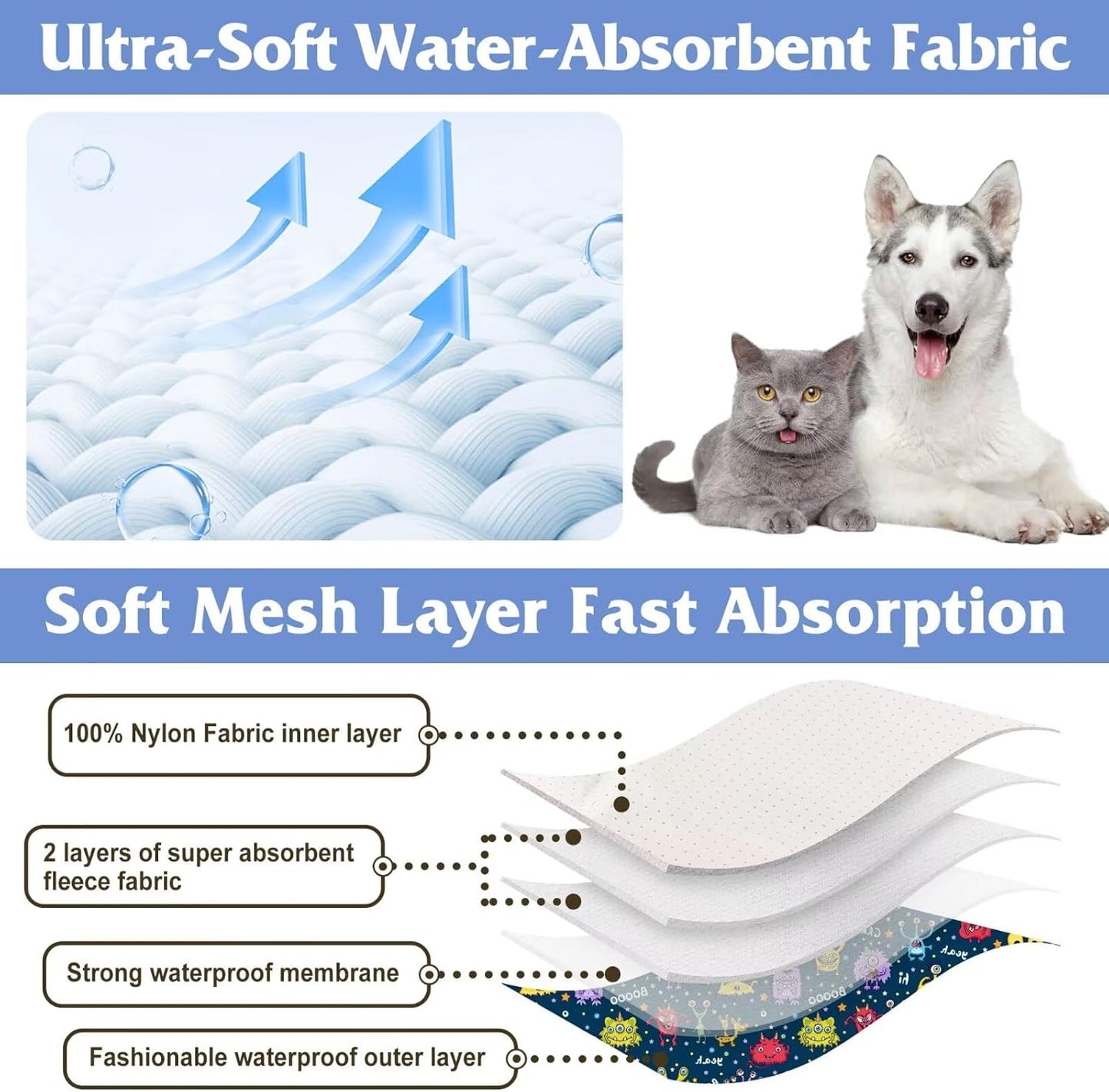 Dog Diapers Male, Belly Bands for Male Dogs, Pack of 5, High Absorbing Extra Small Male Dog Wraps for Doggie & Puppy in Incontinence or Excitable Urination and Training(S)