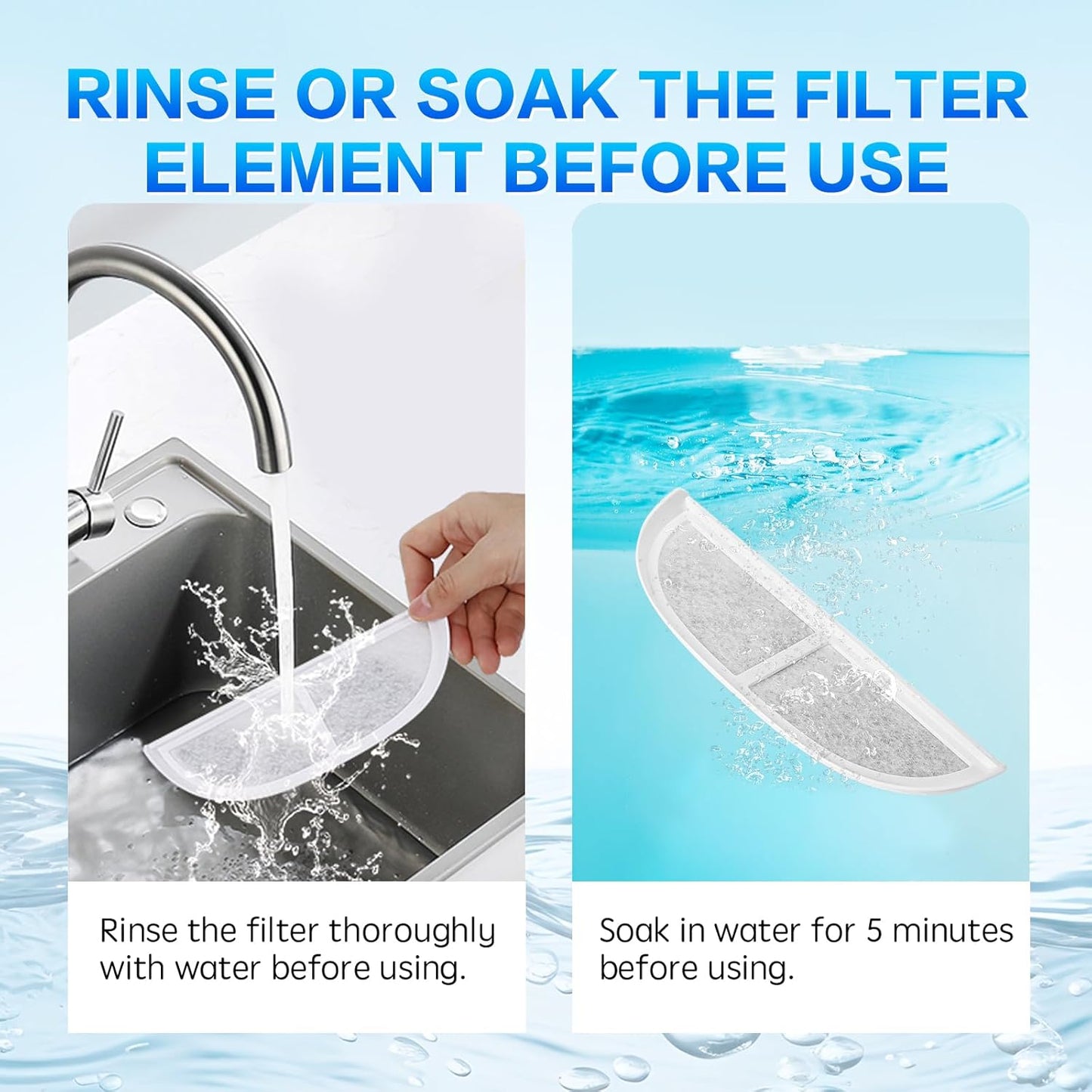 12 Packs Upgraded Replacement Pet Water Fountain Filter Compatible with eufy Pet Water Fountain for Dogs and Cats