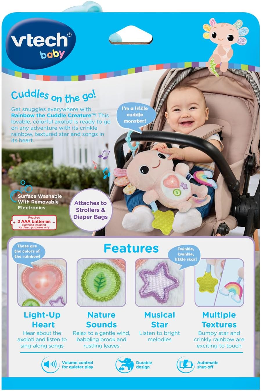 VTech Baby Rainbow the Cuddle Creature, Crib Hanging Toy