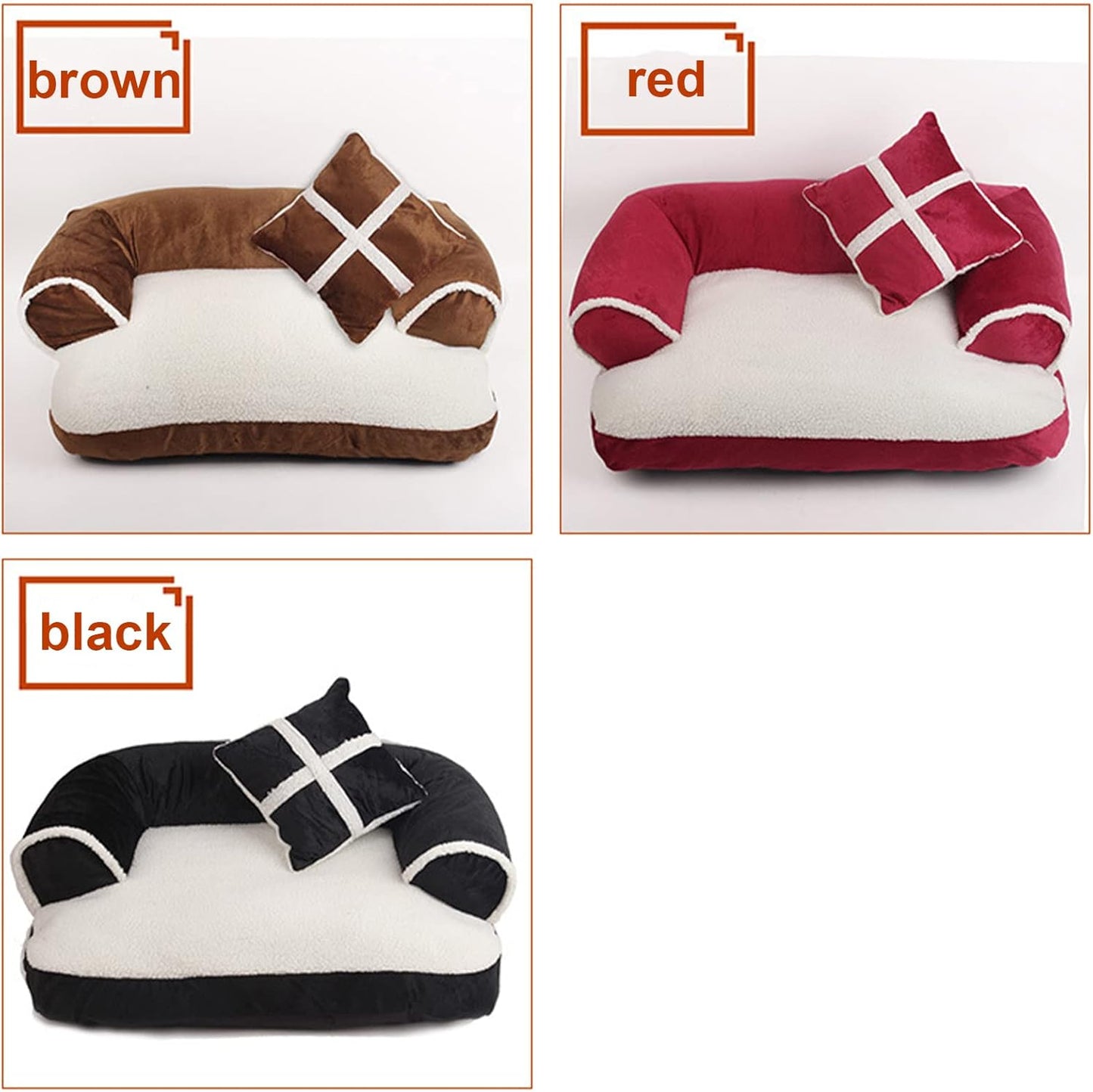 Dog Kennel Cat Kennel Pet Supplies Autumn and Winter Warm Dog Pad Removable and Washable Dog Sofa Comfortable Pet Bed Send Pillow