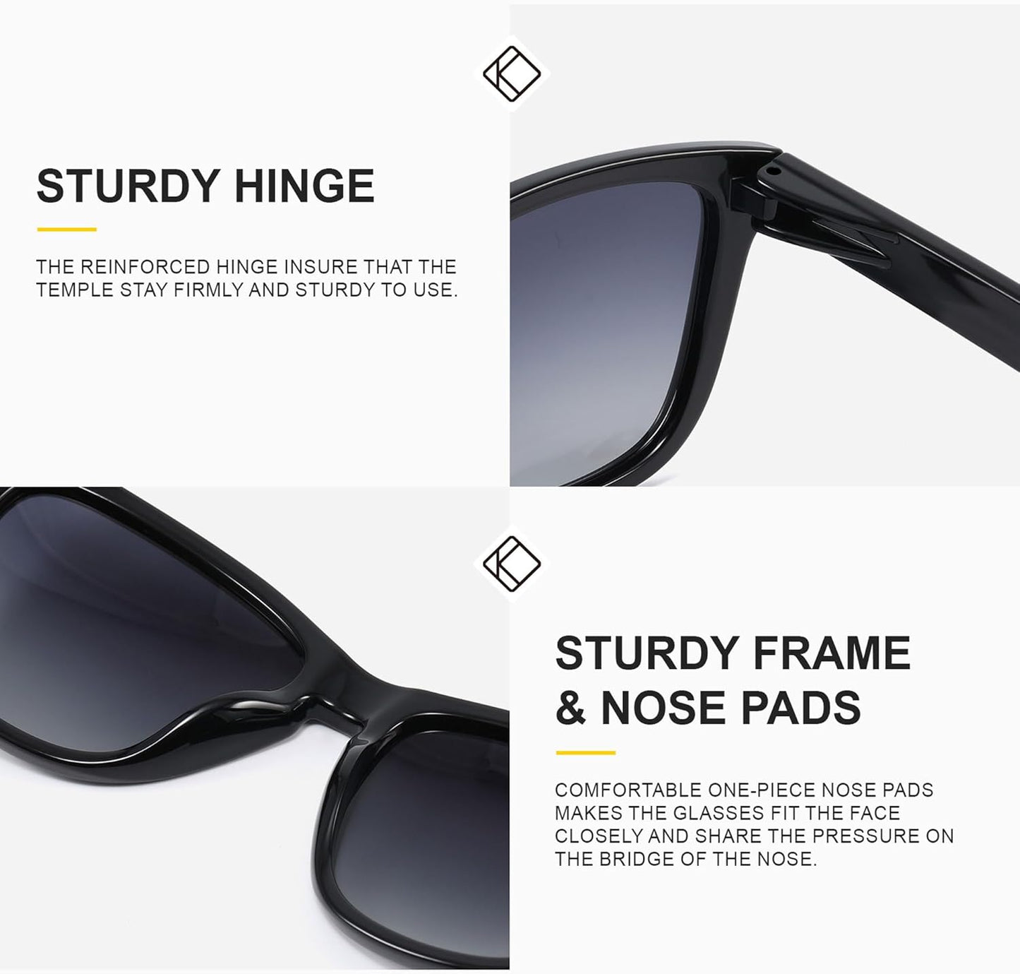 Polarized Sunglasses Womens Trendy Classic Retro Womens Sunglasses Men Driving Sun Glasses UV Protection