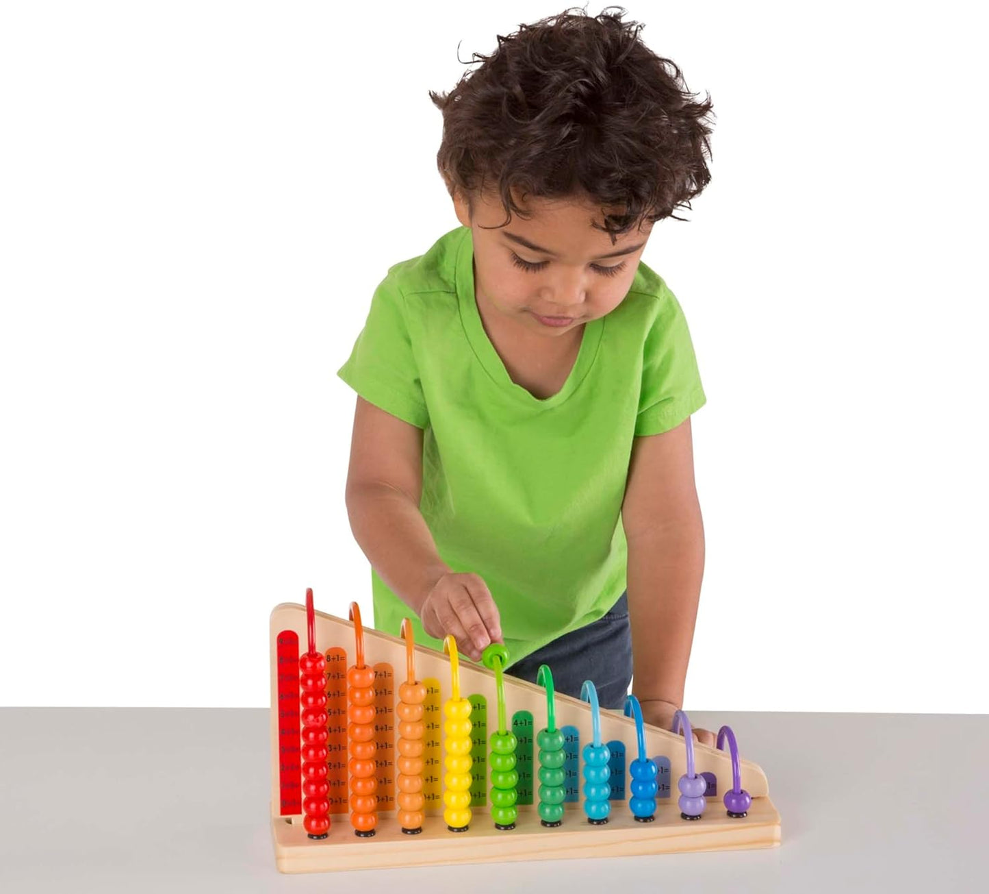 Melissa & Doug Add & Subtract Abacus - Educational Toy with 55 Colorful Beads and Sturdy Wooden Construction