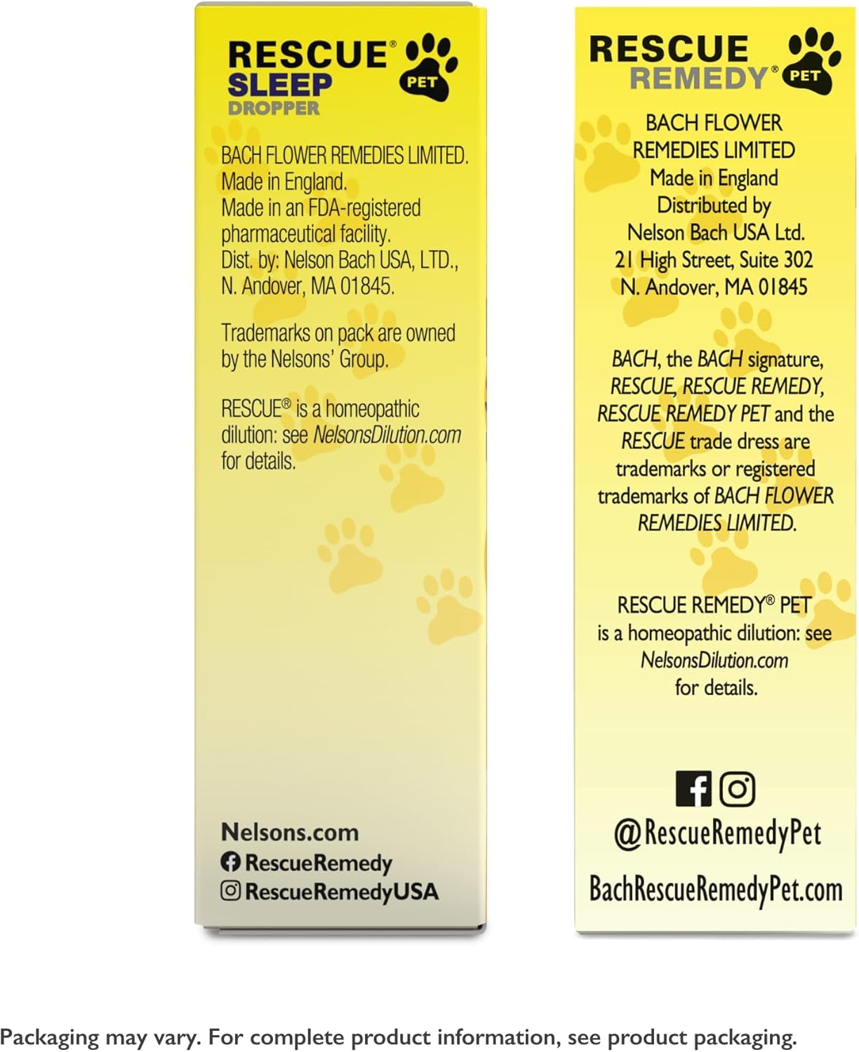 Rescue Remedy Pet Stress & Sleep Bundle - Includes Rescue Remedy Dropper 10mL & Sleep Dropper 10mL - With Bach Natural Flower Essences - Sedative-Free, Homeopathic Liquid Formula - For Dogs & Cats
