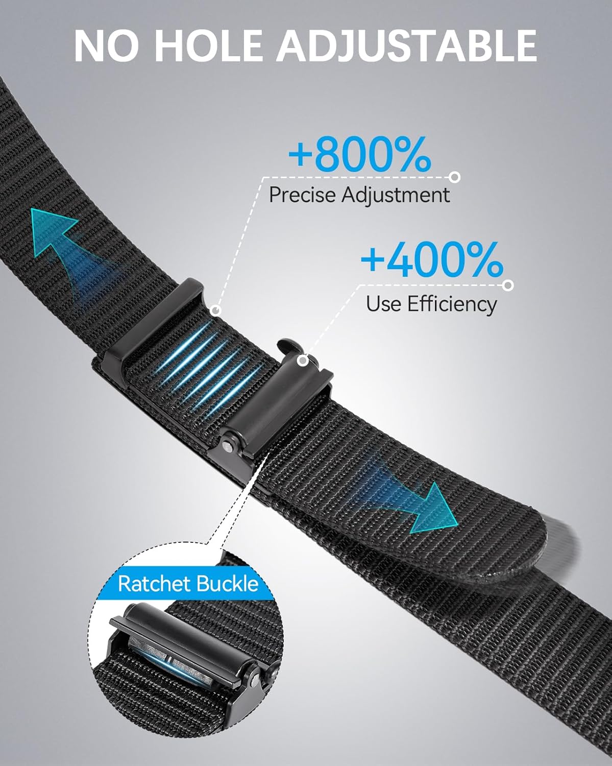 BOSTANTEN Ratchet Web Belt Men, Nylon Golf Adjustable Work Men's Belt with Casual Pants