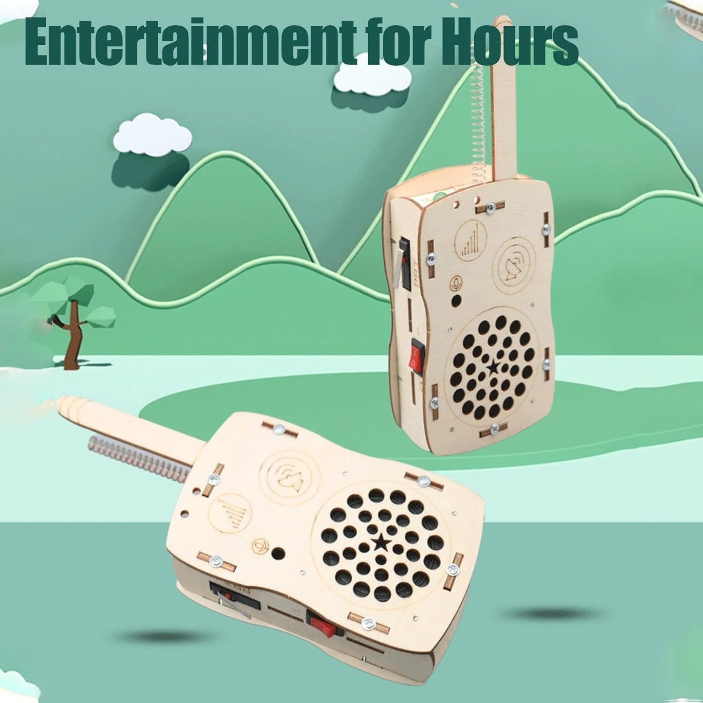 STEM Toys for Age 6-8-13 Crafts Kits Building Your Own Walkie Talkies for Kids Easter Basket Stuffers Gifts for 6 7 8 9 10 11 12 13 14+ Years Old Boys Girls Teens Engineering DIY Electronics