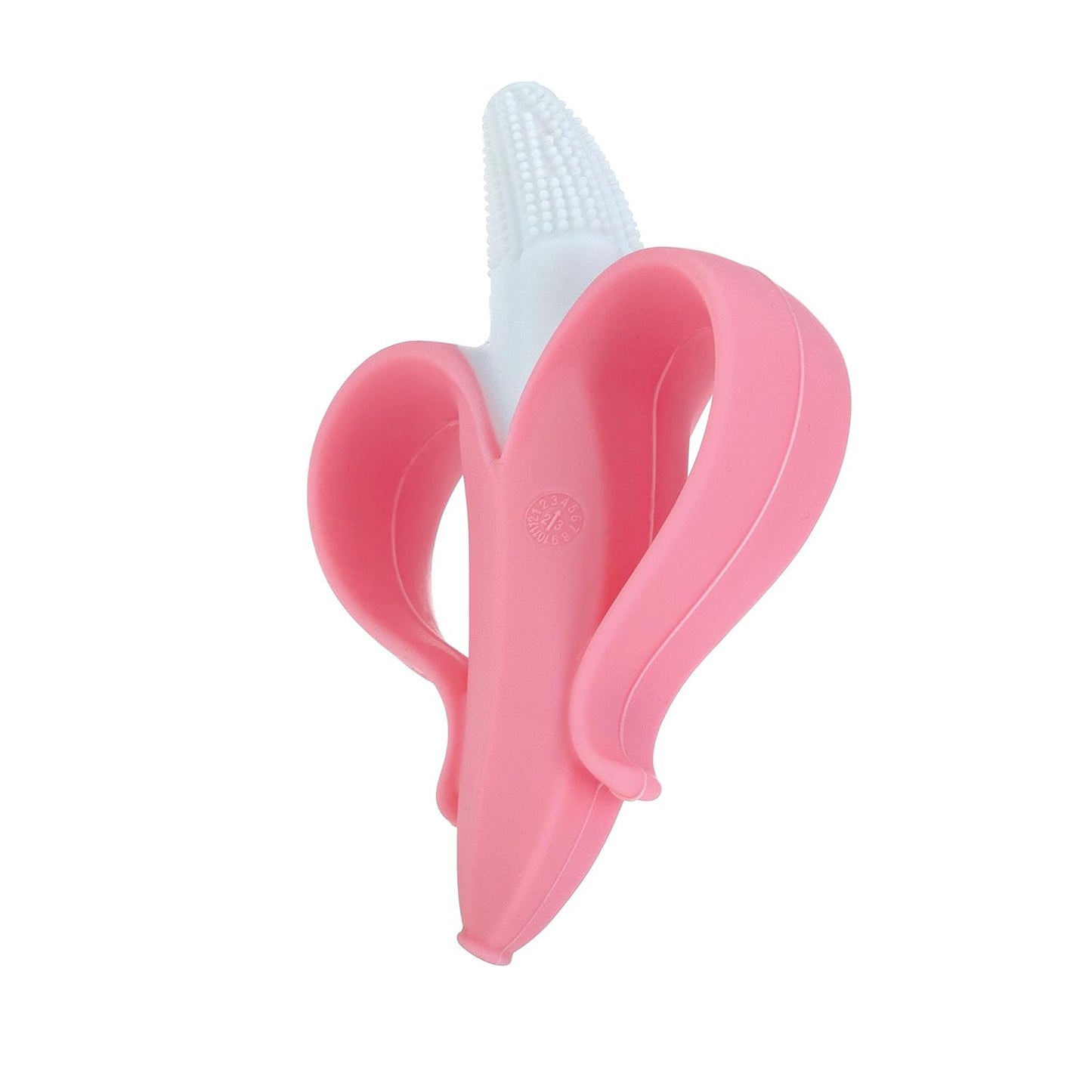 Nuby NanaNubs Banana Massaging Toothbrush - Baby Teething Toy - 3+ Months - Pink