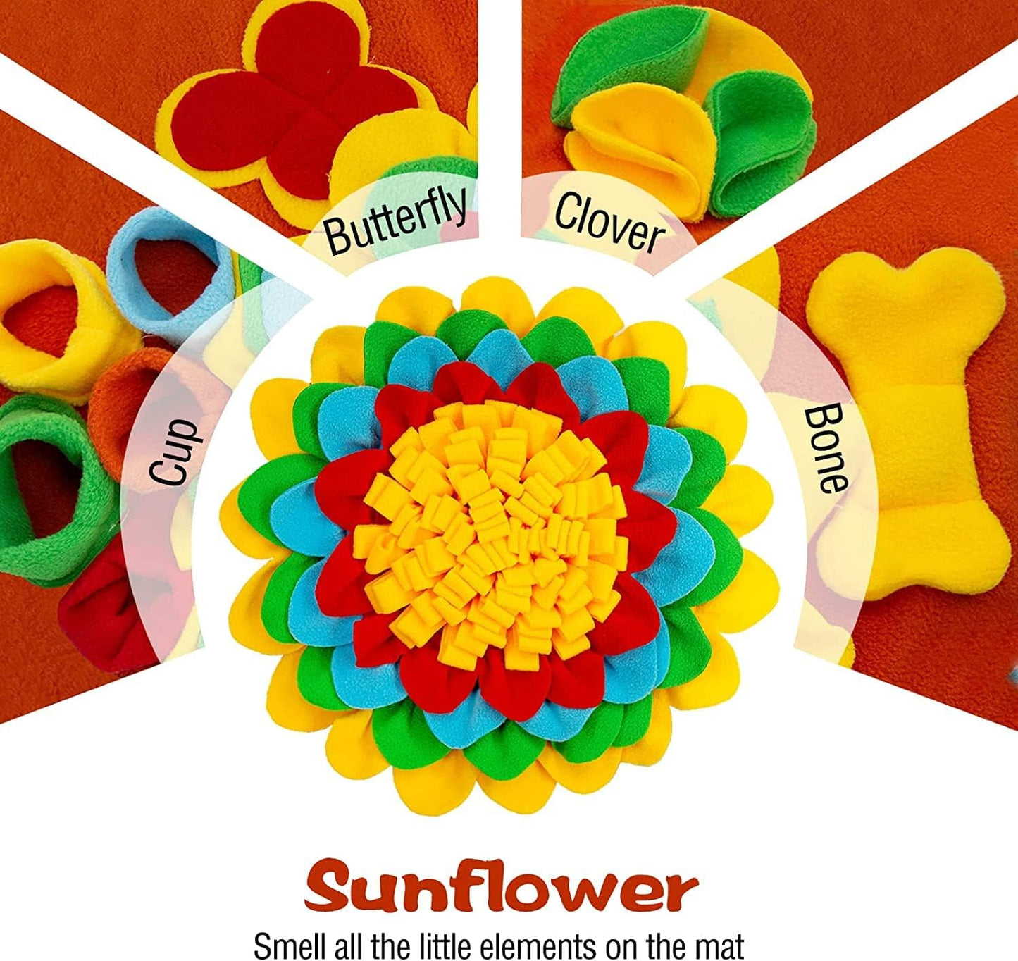 Snuffle Mat for Dogs, 25"x 25" Activity Feeding Mat for Small and Medium Pets, Interactive Feed Game for Boredom, Slow Feeder Puzzle Toys for Training and Brain Stimulating