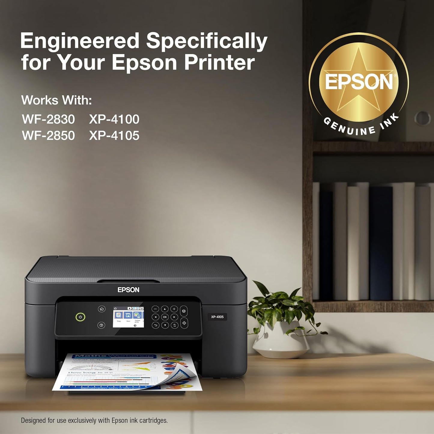 EPSON 212 Claria Ink Standard Capacity Black & Color Cartridge Combo Pack (T212120-BCS) Works with WorkForce WF-2830, 2850 and Expression XP-4100, 4105