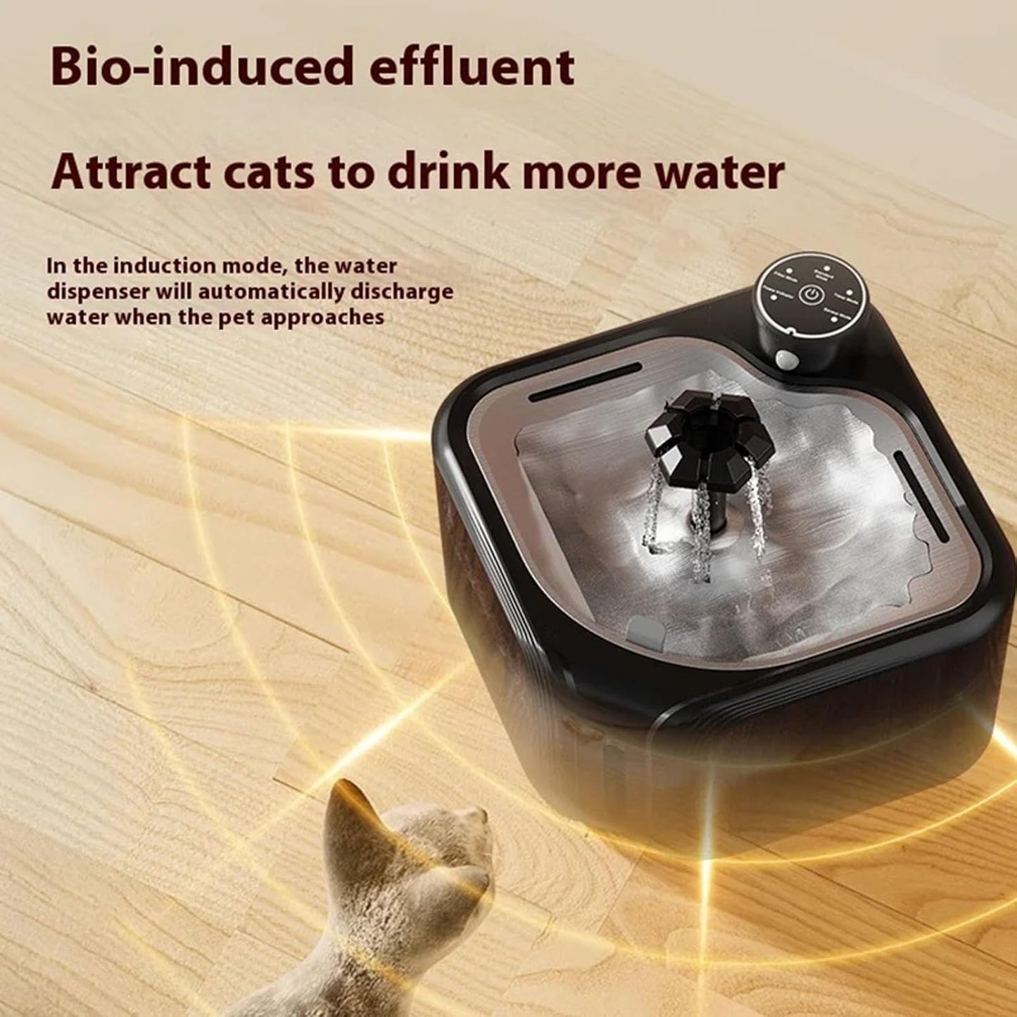 Smart-Circulate Dog Water Dispenser 2.8L Low Noise Design, ABS & Nonslip Tray for Daily Automatic Water Fountain