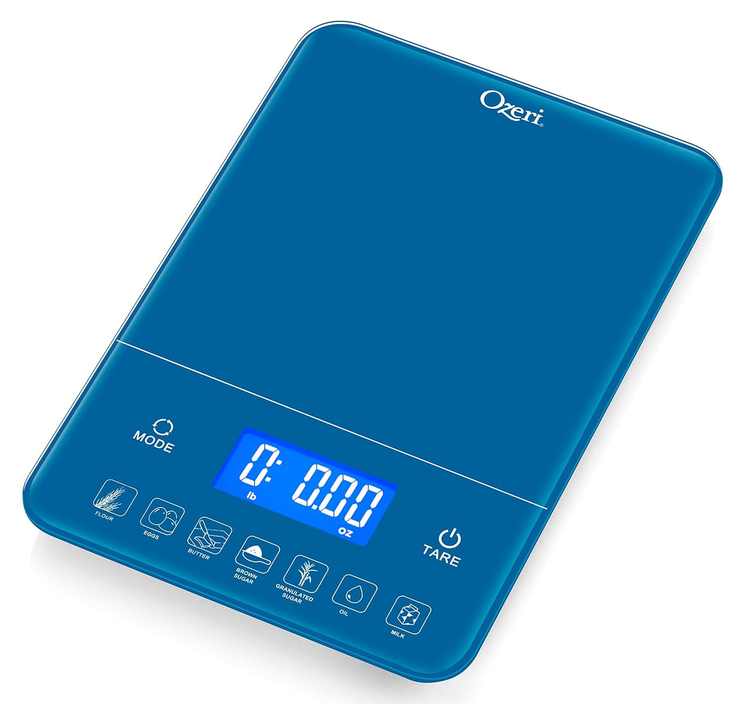 Ozeri Touch III 22 lbs (10 kg) Baking Kitchen Scale with Calorie Counter, in Tempered Glass
