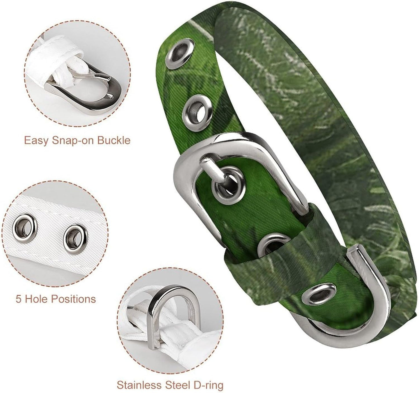 Tropical Rainforest Dog Collar with Buckle Adjustable Martingale Pet Collars Cute Female Male Puppy Collar Soft Waterproof Cat Collars for Small Medium Dogs