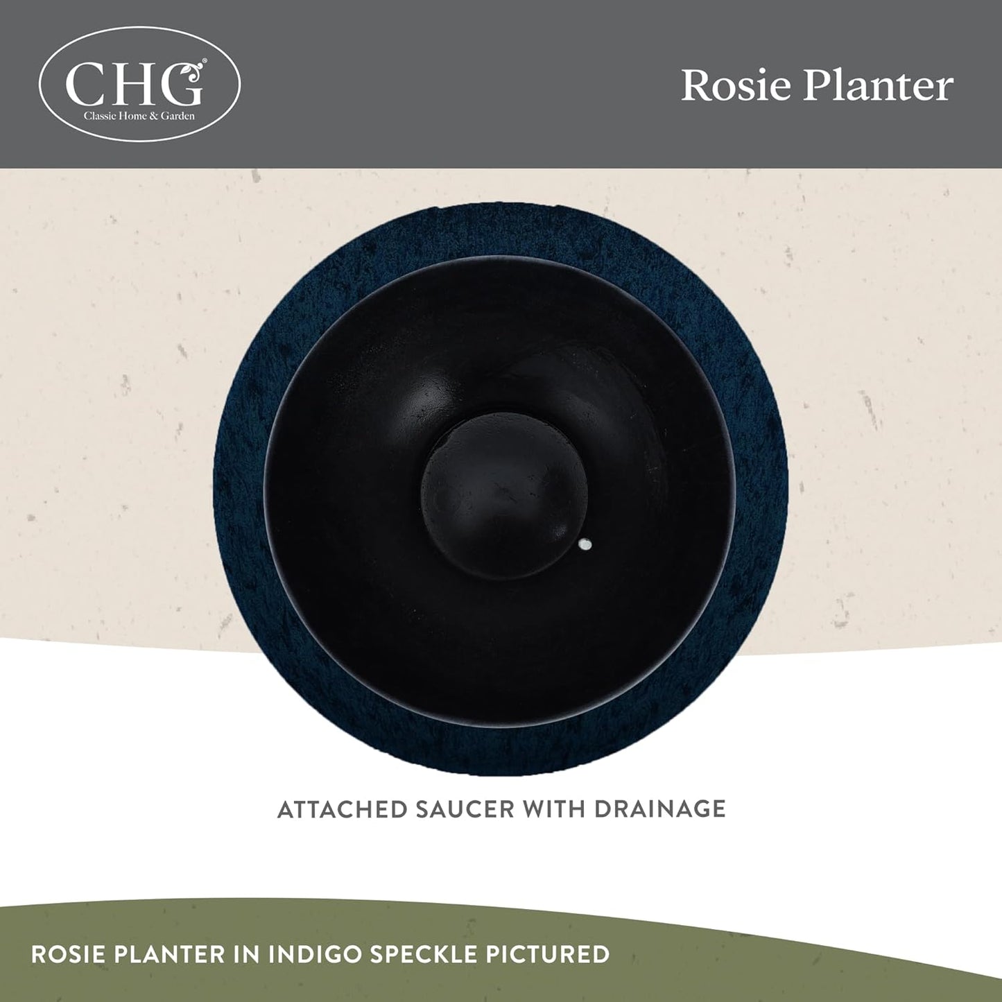 Classic Home and Garden Rosie Modern Planter w/Drainage - Contemporary Planter Bowls - Shallow Round Vases for Small Plants - Versatile Indoor & Outdoor Pots (10” Weathered Copper)